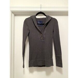 American Eagle Vtg Y2K Sweater Thermal Hoodie Grey Medium Bella Swan Elena Core
